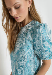 Minus MSAlika Bluse Bluser 2061 LAKE BLUE