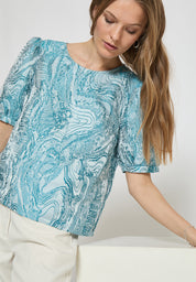 Minus MSAlika Bluse Bluser 2061 LAKE BLUE