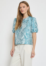 Minus MSAlika Bluse Bluser 2061 LAKE BLUE