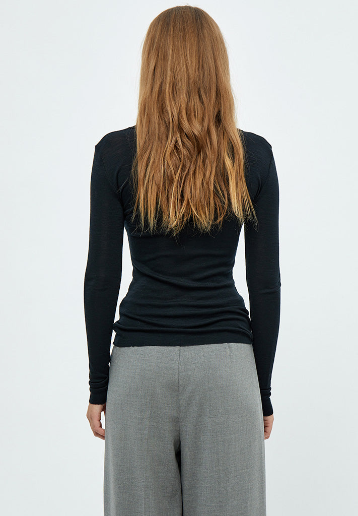 Minus MSCally Uld Top T-Shirt Sort