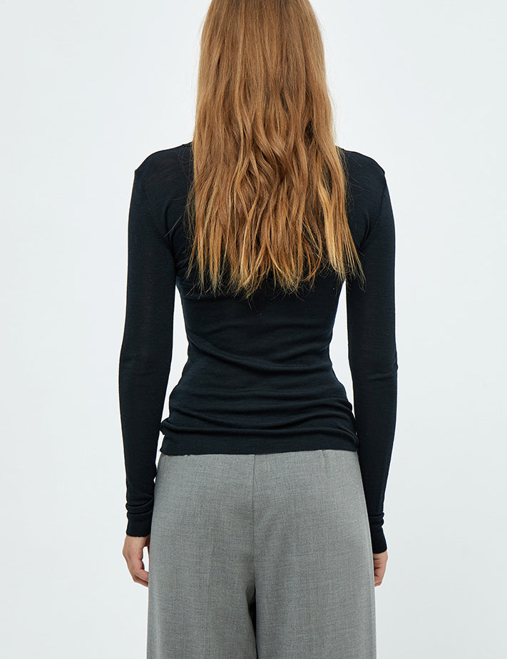 Minus MSCally Uld Top T-Shirt Sort