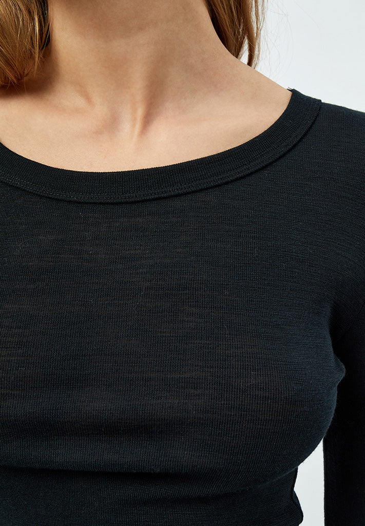 Minus MSCally Uld Top T-Shirt Sort