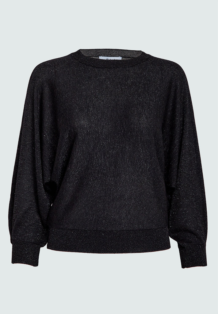 Minus MSCamelina Knit T-shirt Pullover 100MET Black Metallic