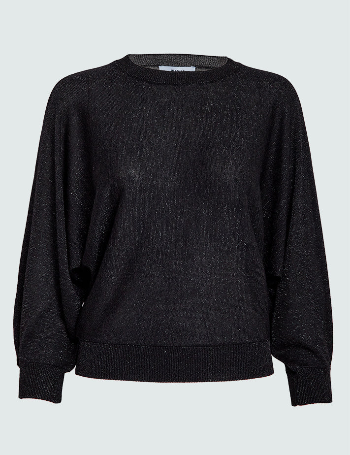 Minus MSCamelina Knit T-shirt Pullover 100MET Black Metallic