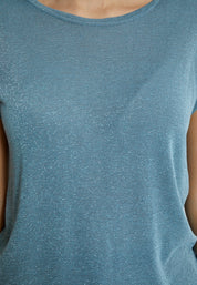 Minus MSCarlina Strik T-Shirt T-Shirt 1043MET Citadel Blue Metal.