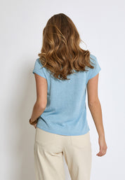 Minus MSCarlina Strik T-Shirt T-Shirt 1048MET Ice Blue Met.