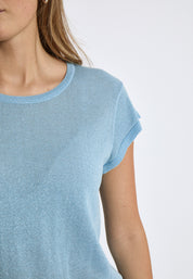 Minus MSCarlina Strik T-Shirt T-Shirt 1048MET Ice Blue Met.