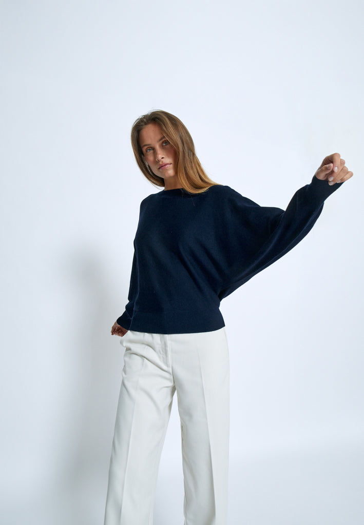 Minus MSDana Pullover Pullover 542 Black Iris Solid