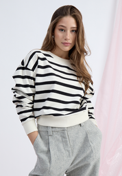 Minus MSEstella Sweat Sweatshirts 100S Black Striped