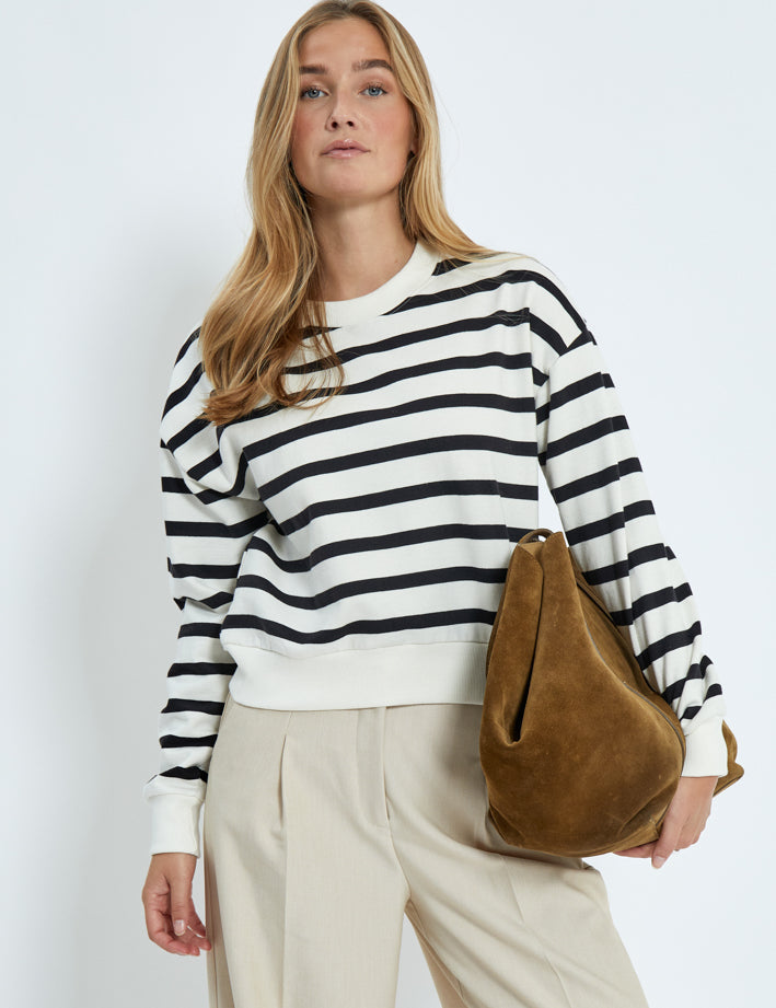 Minus MSEstella Sweat Sweatshirts 100S Black Striped