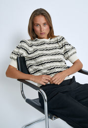 Minus MSEvira Knit T-Shirt Pullover 9015 Sand Gray