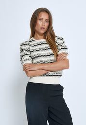 Minus MSEvira Knit T-Shirt Pullover 9015 Sand Gray