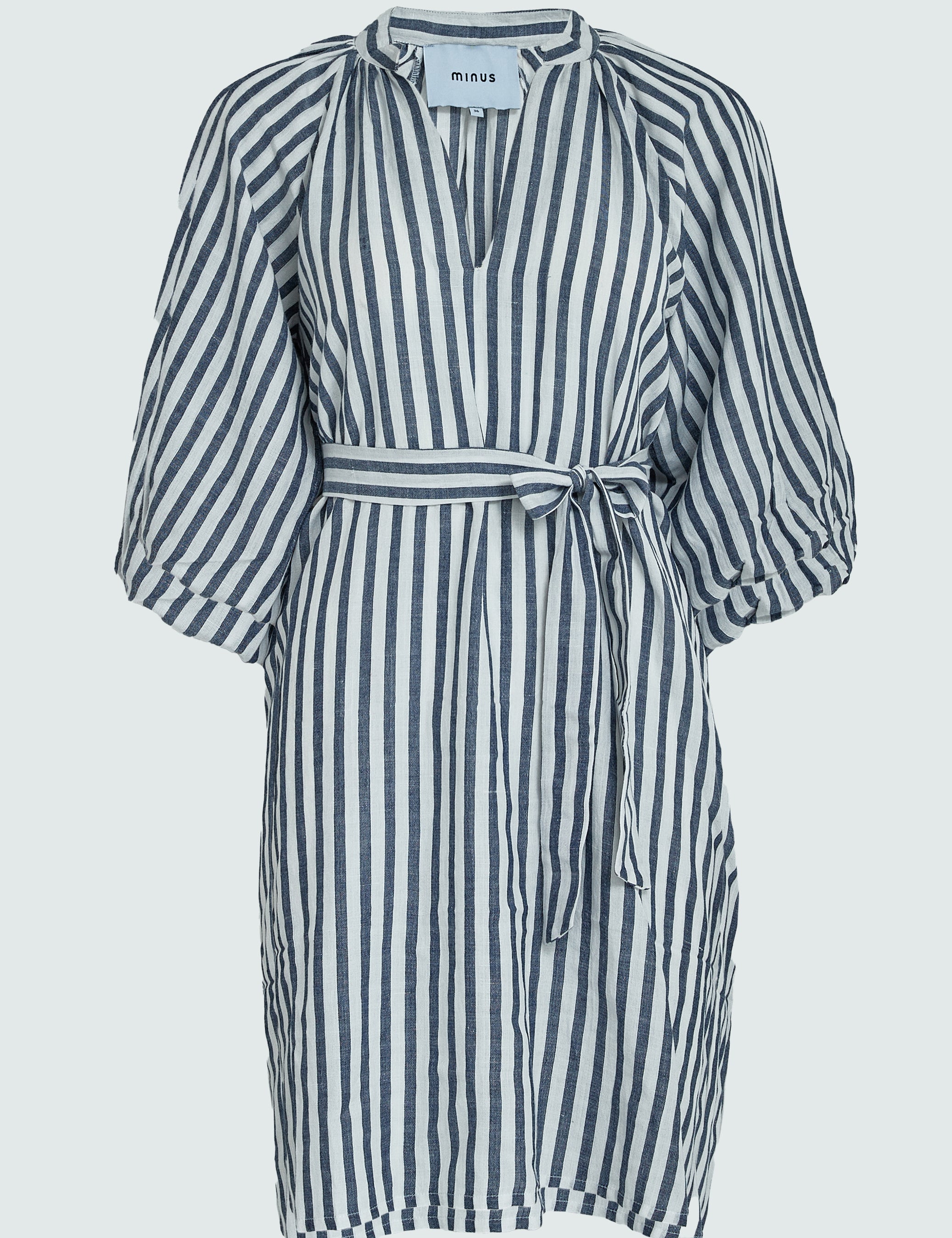 Minus MSFarika Short Dress Kjoler 537S Dark Denim Stripe