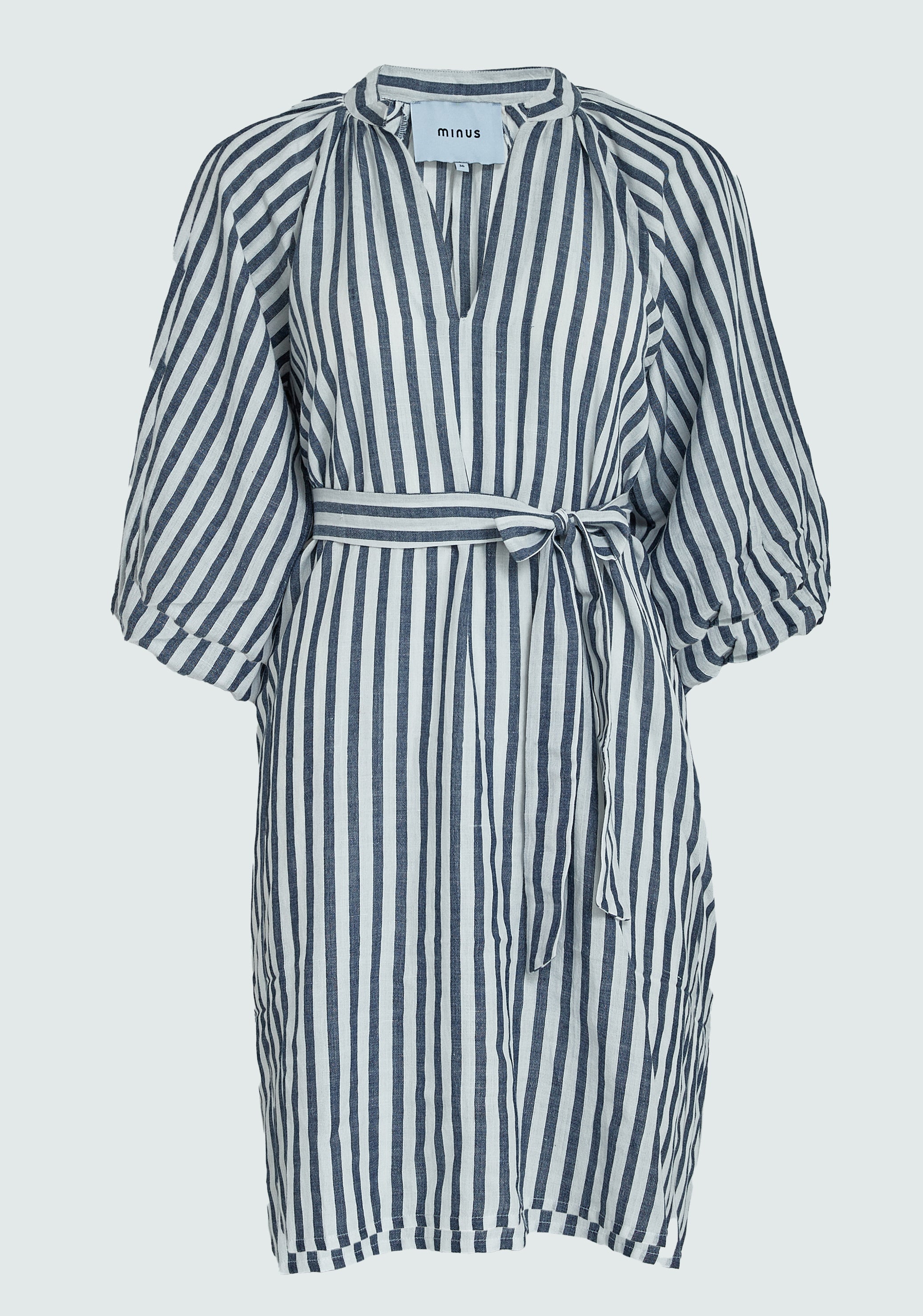 Minus MSFarika Short Dress Kjoler 537S Dark Denim Stripe