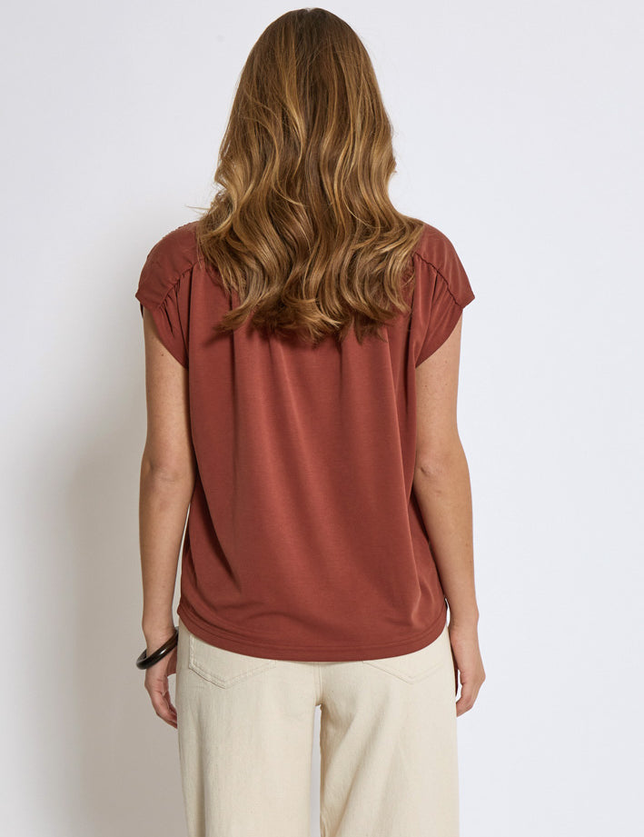 Minus MSFiba Modal T-Shirt T-Shirt 4800 Smoked Paprika