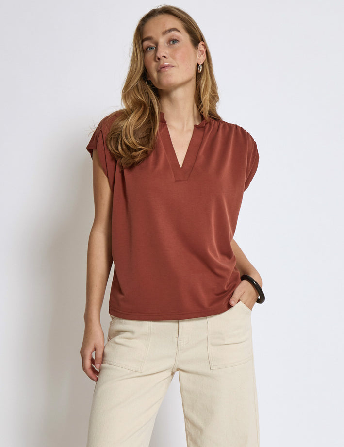 Minus MSFiba Modal T-Shirt T-Shirt 4800 Smoked Paprika