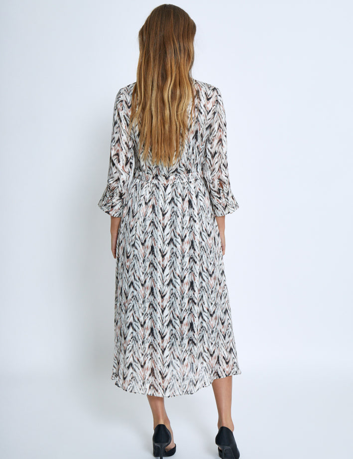 Minus MSFiline Midi Dress Kjoler 100P Black Print