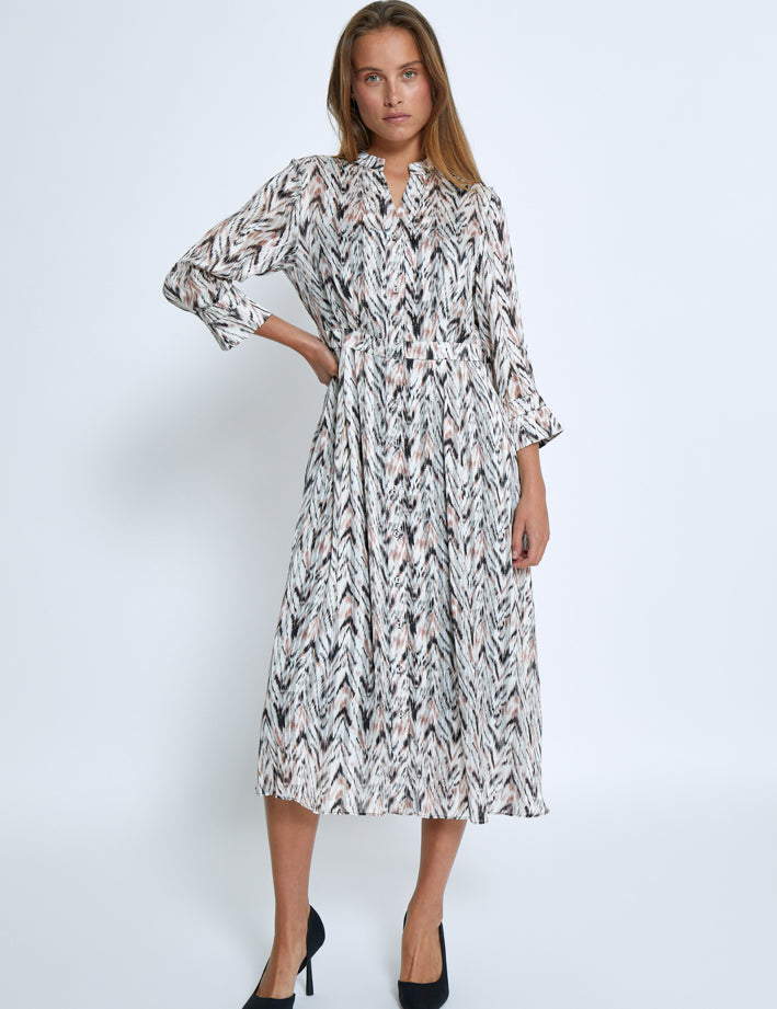 Minus MSFiline Midi Dress Kjoler 100P Black Print