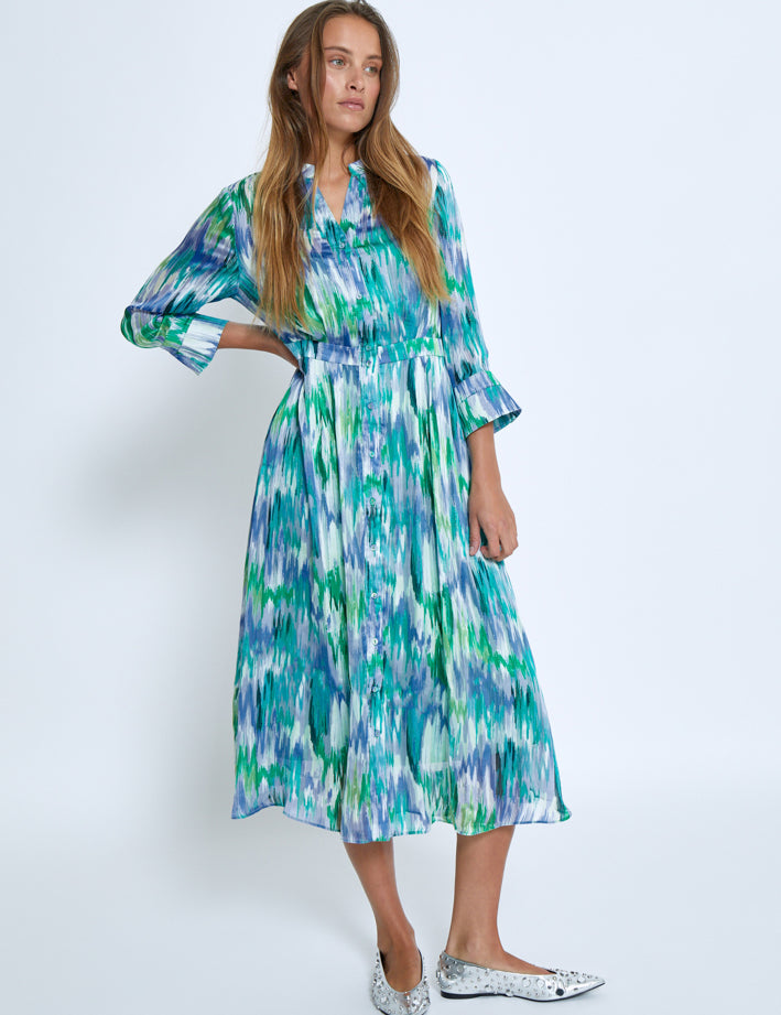 Minus MSFiline Midi Dress Kjoler 1429P Storm Print