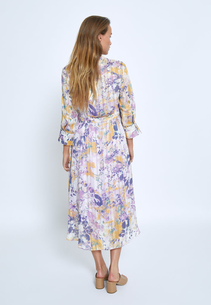 Minus MSFiline Midi Dress Kjoler 4239P Soft Lilac Print