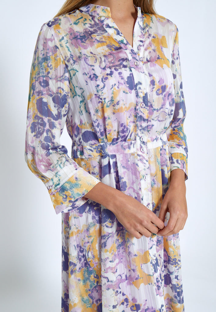 Minus MSFiline Midi Dress Kjoler 4239P Soft Lilac Print