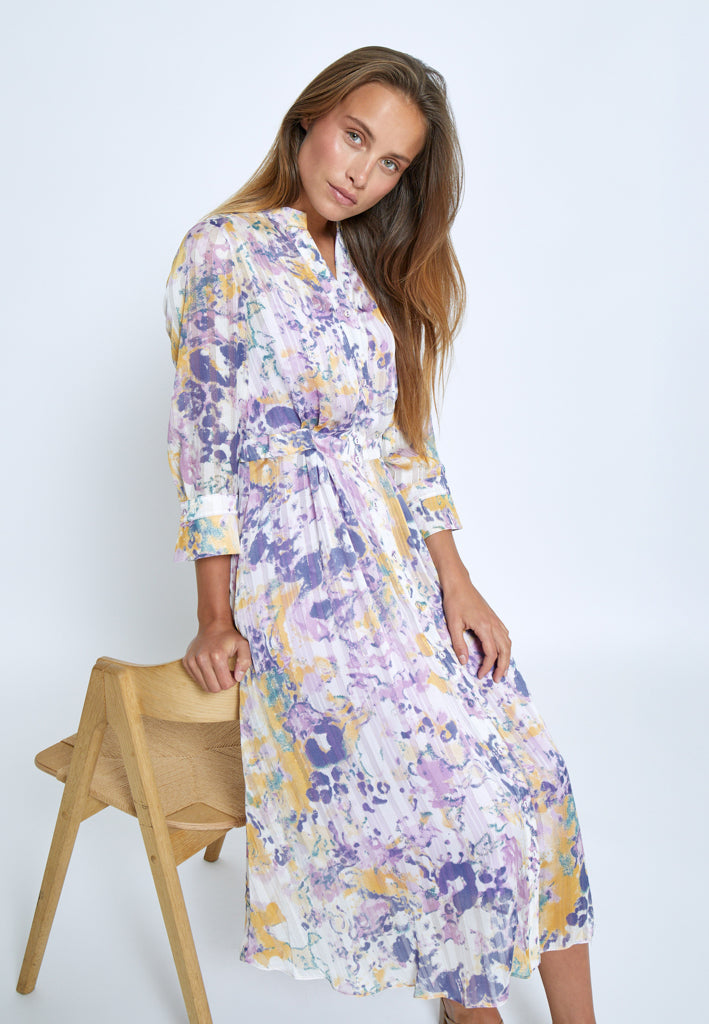 Minus MSFiline Midi Dress Kjoler 4239P Soft Lilac Print