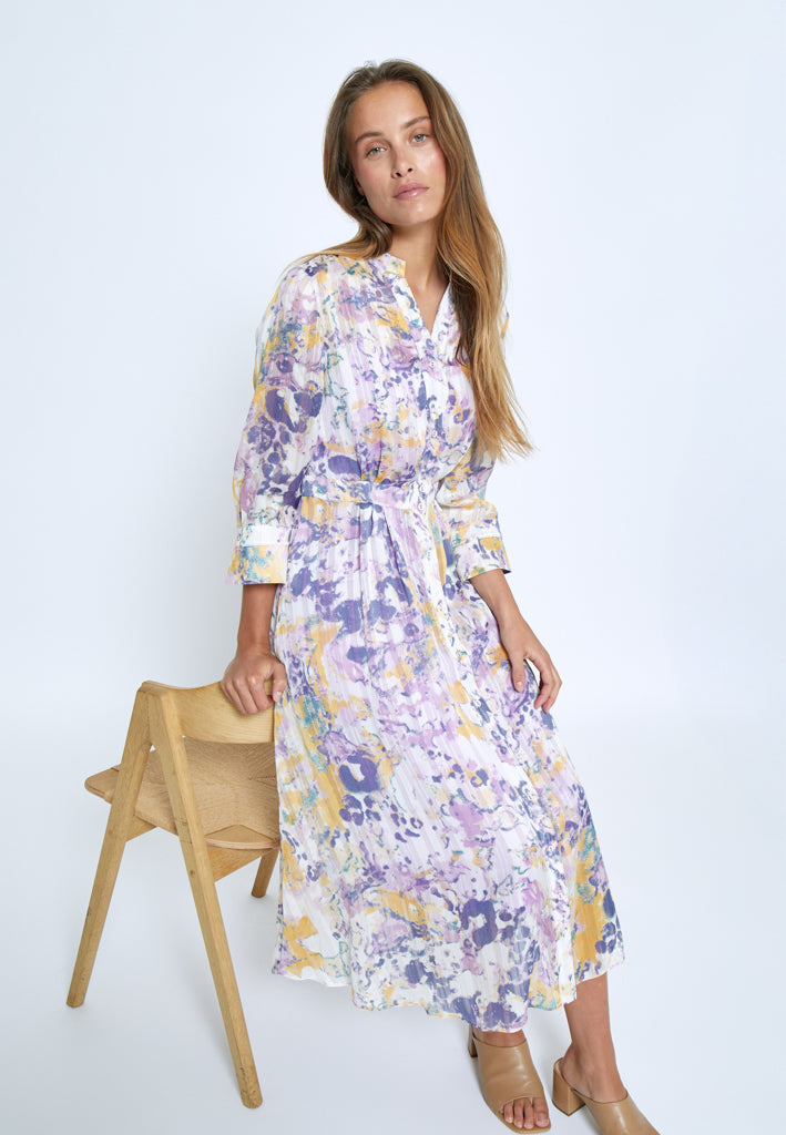 Minus MSFiline Midi Dress Kjoler 4239P Soft Lilac Print