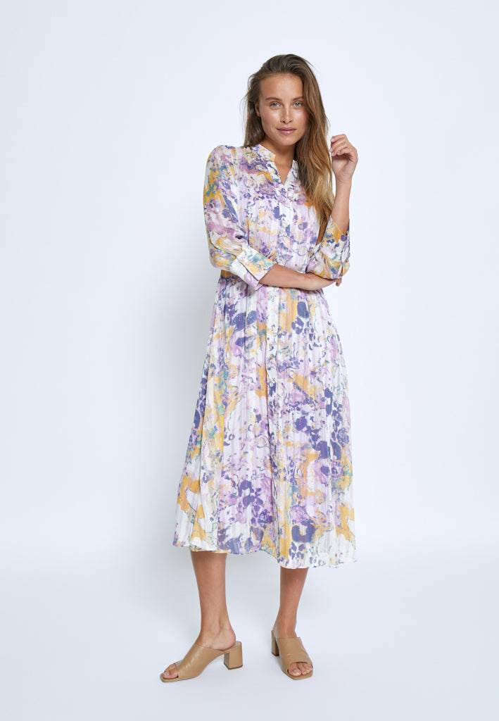 Minus MSFiline Midi Dress Kjoler 4239P Soft Lilac Print