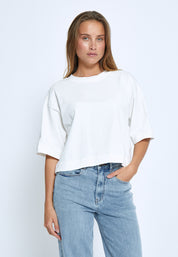 Minus MSGamma Cropped GOTS T-shirt T-Shirt 235 Cloud Dancer