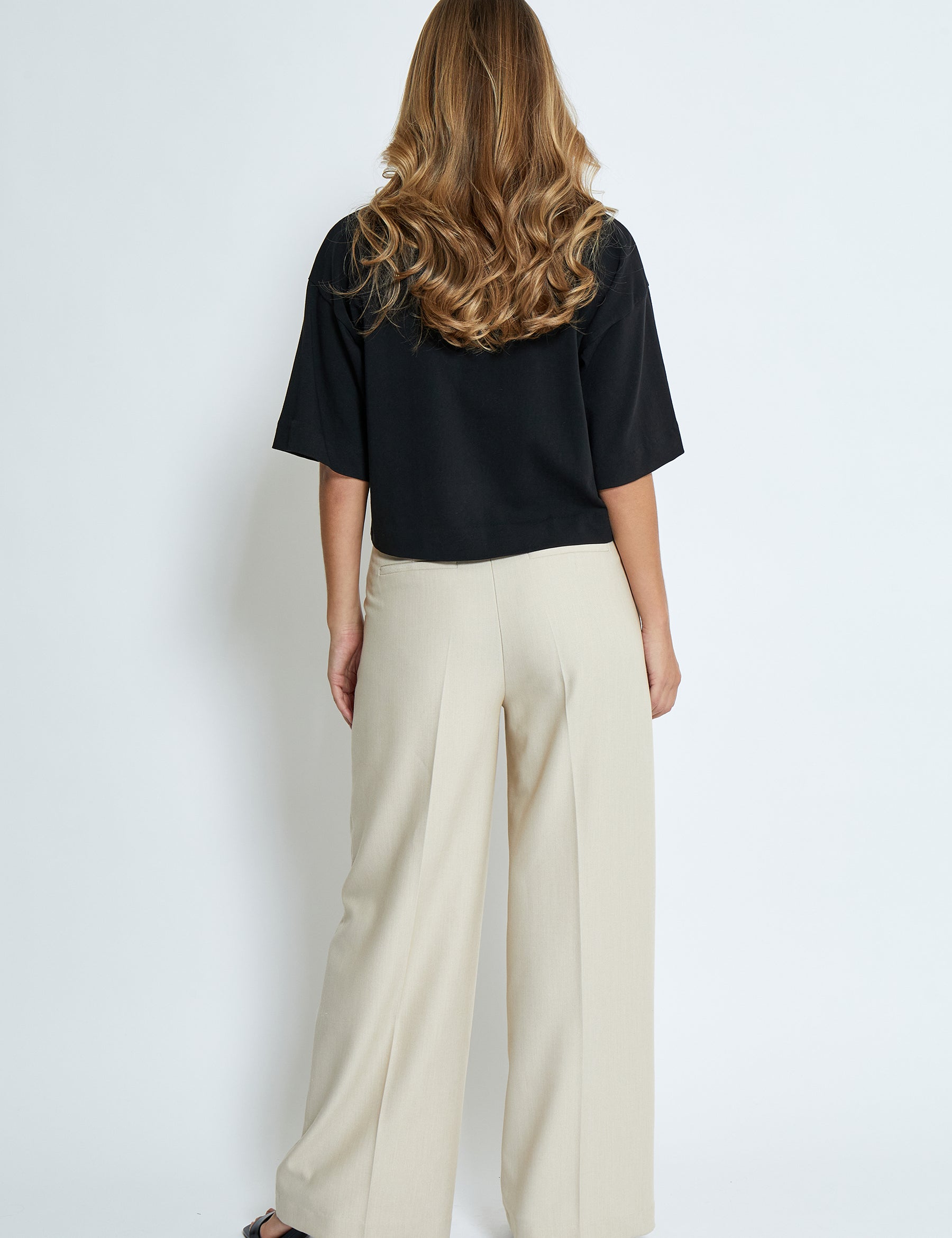 Minus MSGamma Cropped GOTS T-shirt T-Shirt Sort