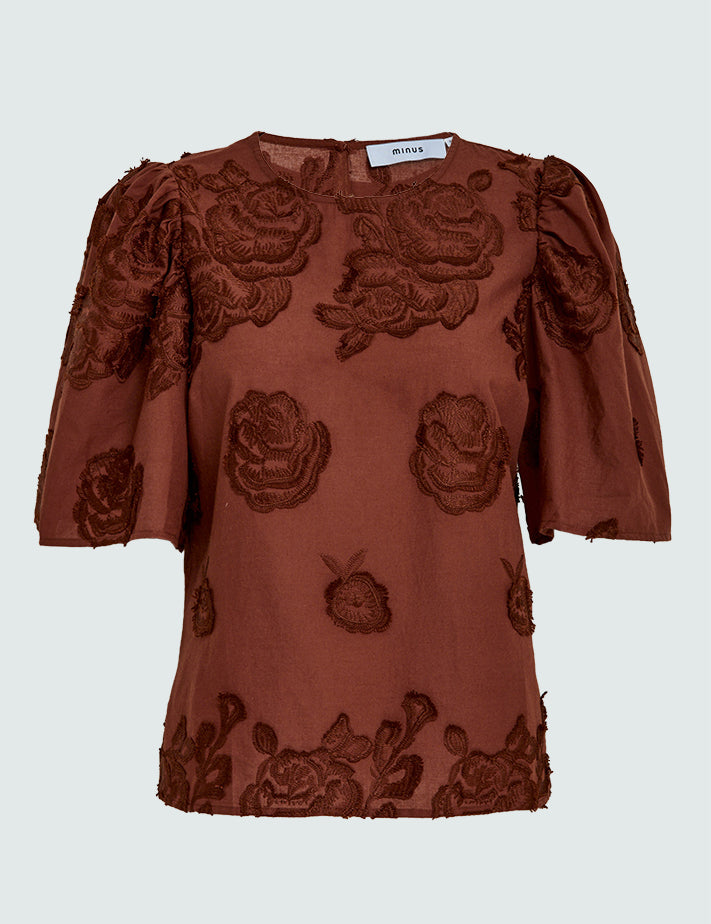 Minus MSGiana Blouse Bluser 4800 Smoked Paprika