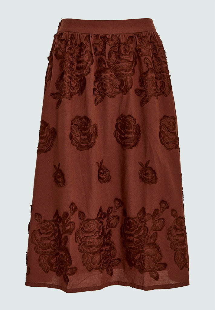 Minus MSGiana Midi Skirt Nederdele 4800 Smoked Paprika
