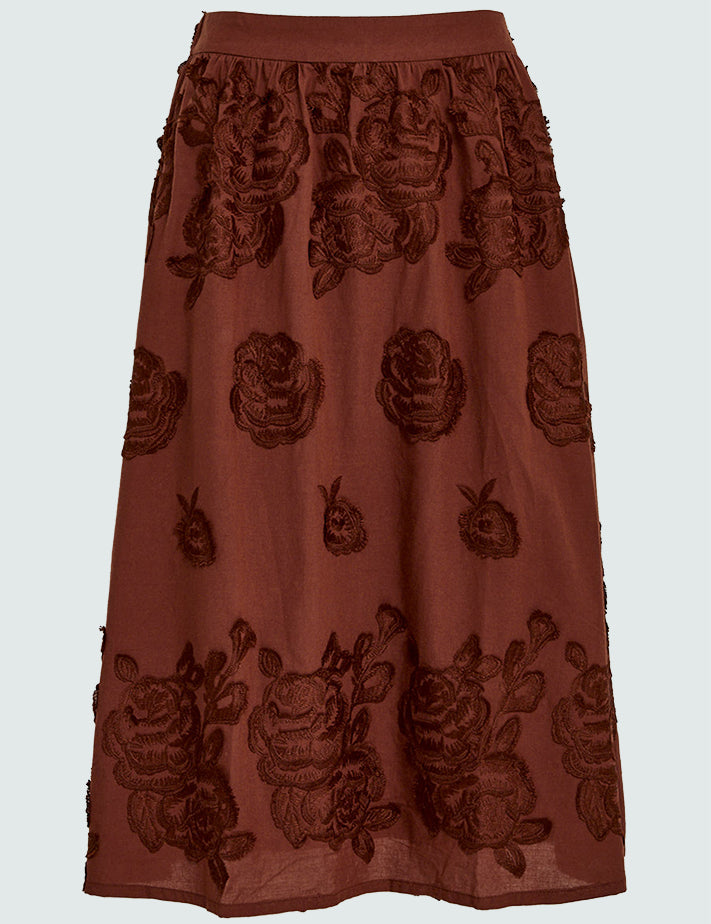 Minus MSGiana Midi Skirt Nederdele 4800 Smoked Paprika
