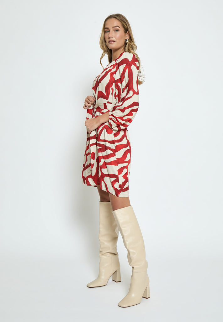 Minus MSJassie Kjole Kjoler 6990P Barn Red Print