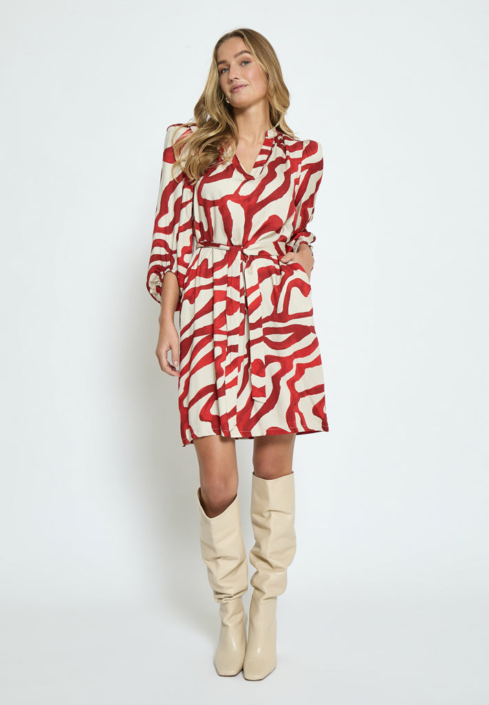 Minus MSJassie Kjole Kjoler 6990P Barn Red Print