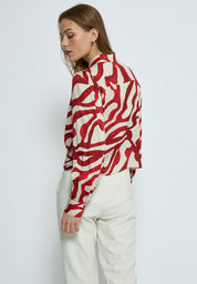Minus MSJassie Tie Skjorte Skjorter 6990P Barn Red Print