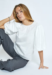 Minus MSJoa Short Sleeve Blouse Bluser 235 Cloud Dancer