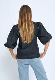 Minus MSJoa Short Sleeve Blouse Bluser Sort