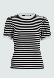 Minus MSJohanna Striped Tee T-Shirt 100S Black Striped