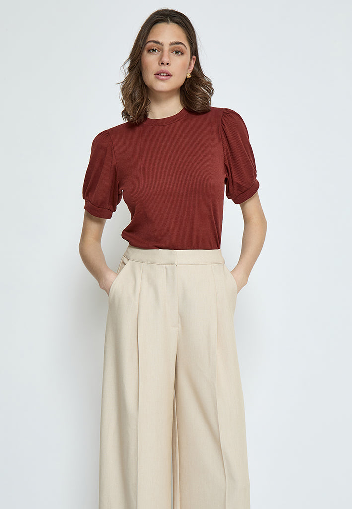 Minus MSJohanna T-shirt T-Shirt 5061 Madder Brown