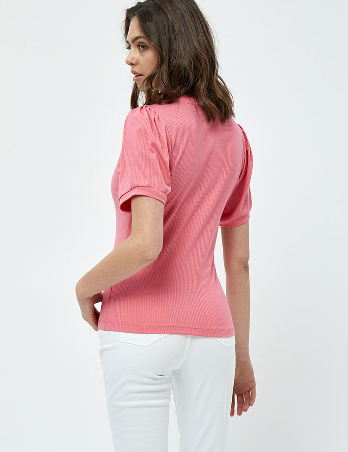 Minus MSJohanna T-shirt T-Shirt 6028 Pink Flamingo