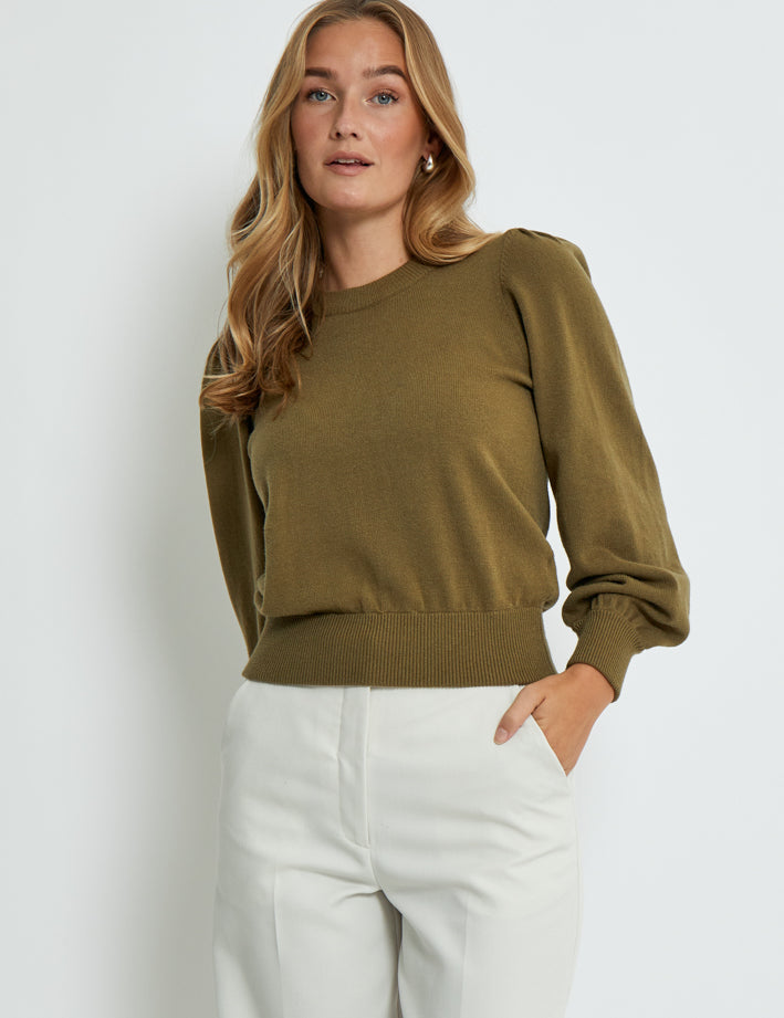 Minus MSJudy Pullover Pullover 3819M Gothic Olive Melange