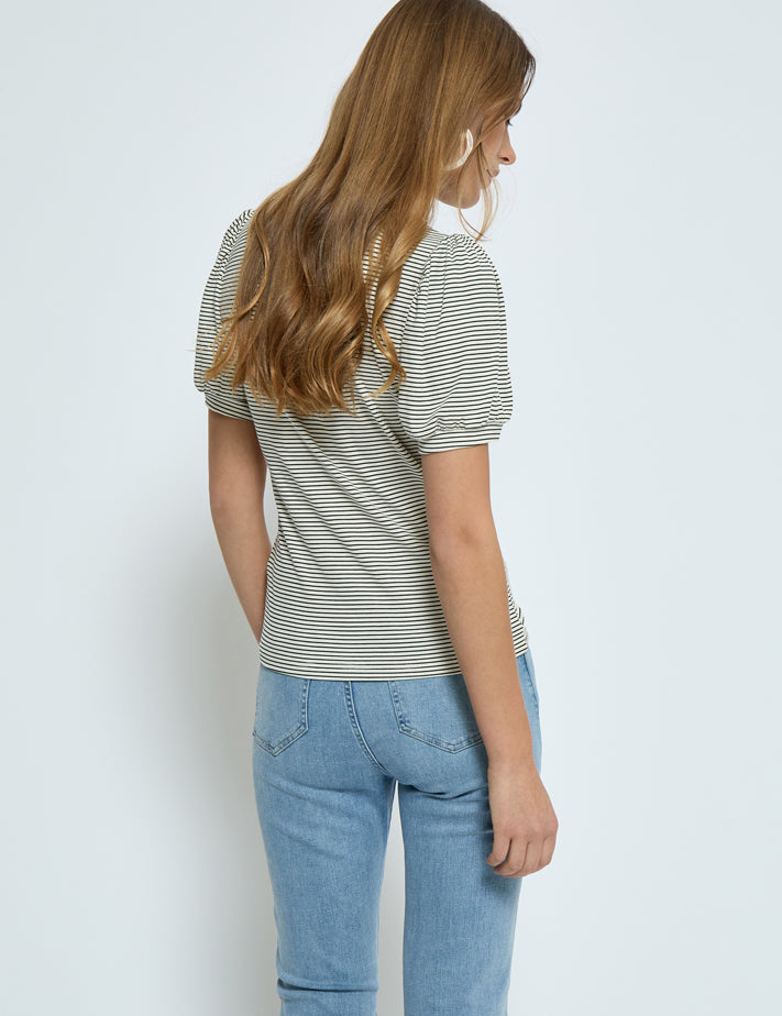 Minus MSJuma T-Shirt T-Shirt 235S Cloud Dancer Stripe
