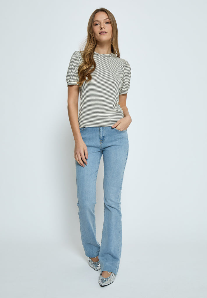 Minus MSJuma T-Shirt T-Shirt 235S Cloud Dancer Stripe