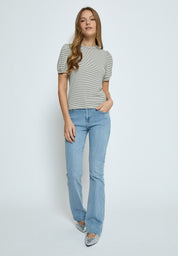 Minus MSJuma T-Shirt T-Shirt 235S Cloud Dancer Stripe