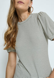 Minus MSJuma T-Shirt T-Shirt 235S Cloud Dancer Stripe