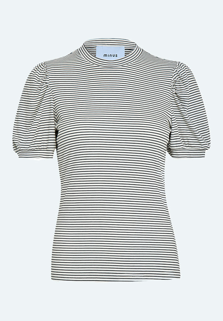 Minus MSJuma T-Shirt T-Shirt 235S Cloud Dancer Stripe