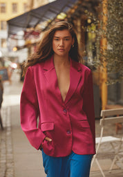 Minus MSJustina Sateen Blazer Blazer 7211 Super Pink