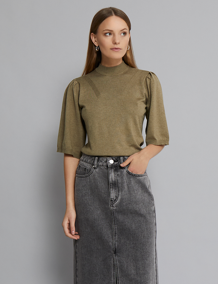 Minus MSKylina T-Shirt T-Shirt 3819M Gothic Olive Melange