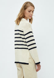 Minus MSLeonie Strik Pullover Pullover 0011S Gardenia Stripe